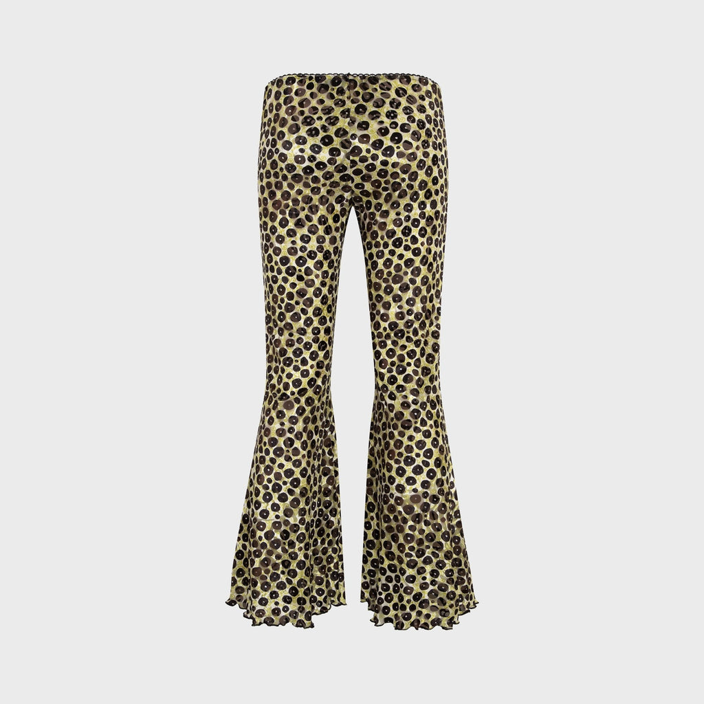 Siedres Jeslynn Devoré Detail Velvet Flared Pant - Multi