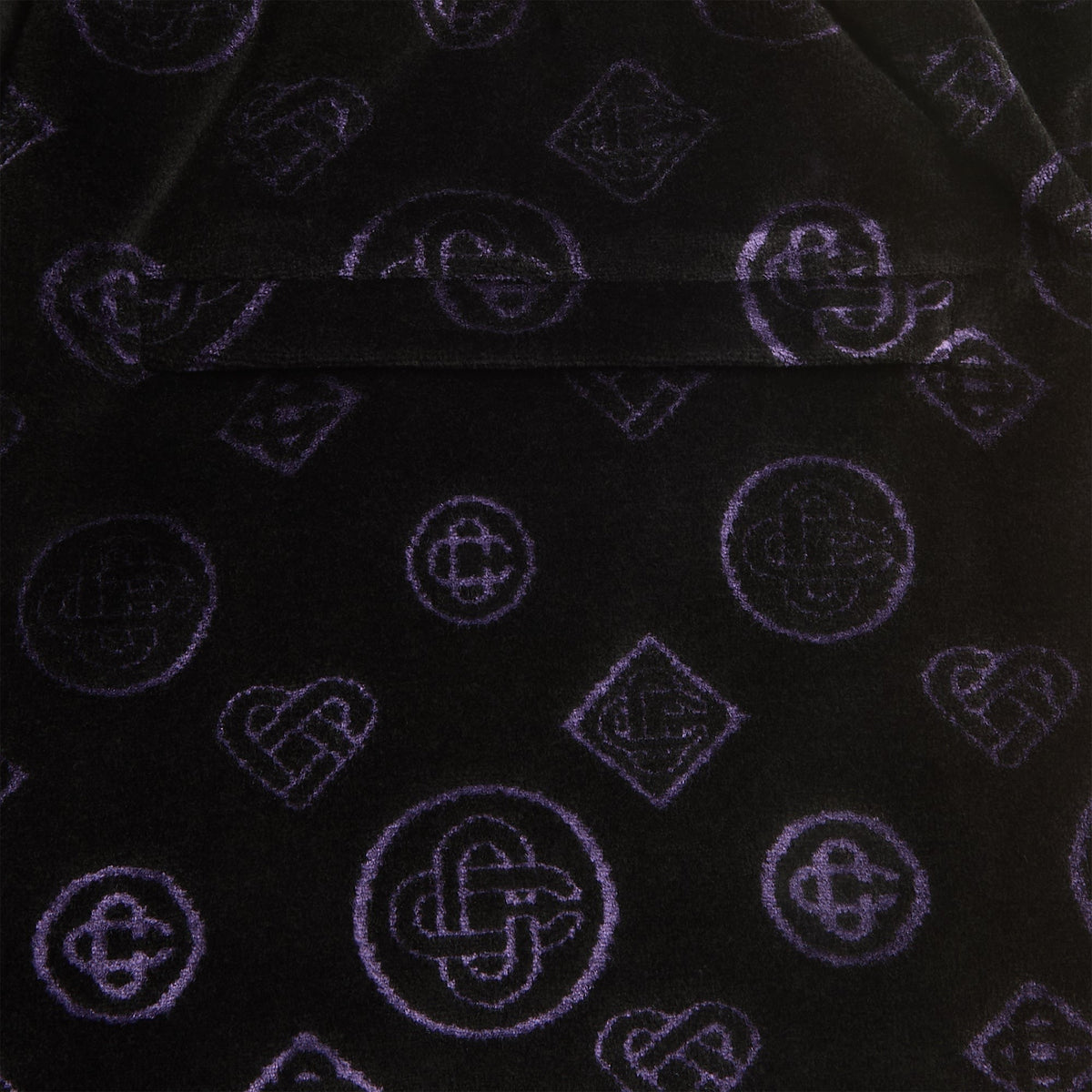 Casablanca Monogram Velour Short - Black / Purple