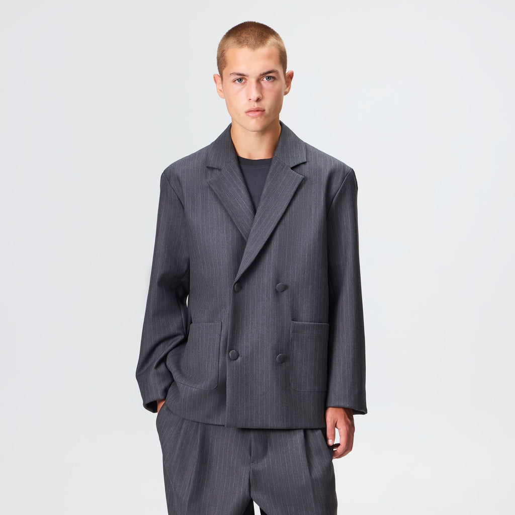 Kith Double Weave Raya Blazer - Dark Heather Grey