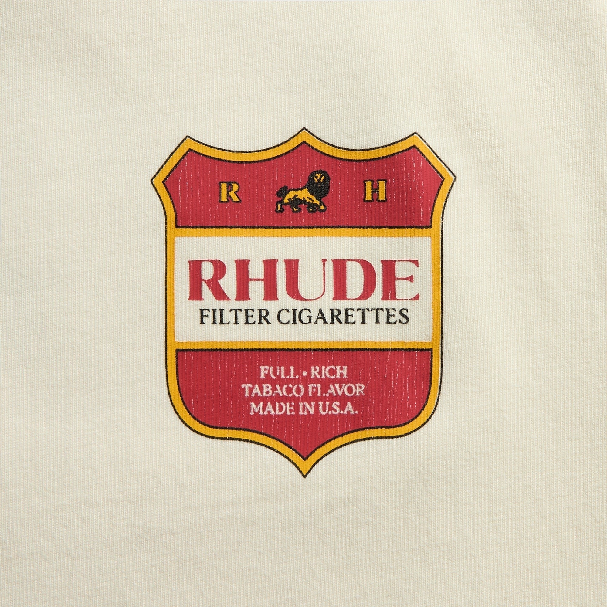 Rhude Filtaro Crest Tee - Vintage White / Red / Yellow