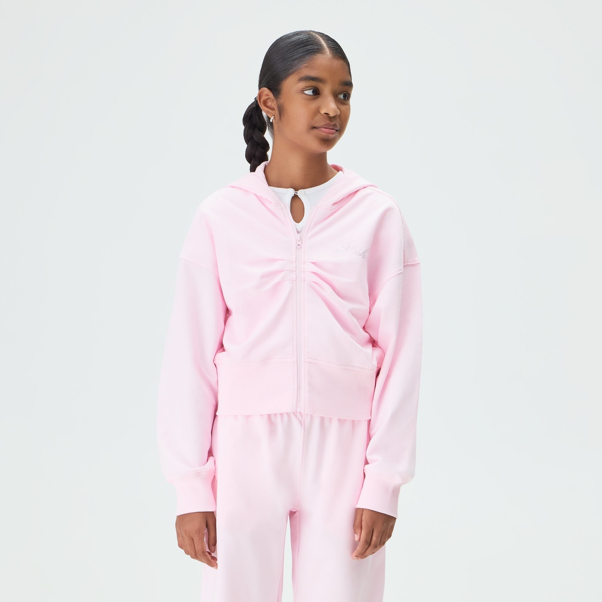 Kith Kids Cropped Nelson Hoodie - Bloom