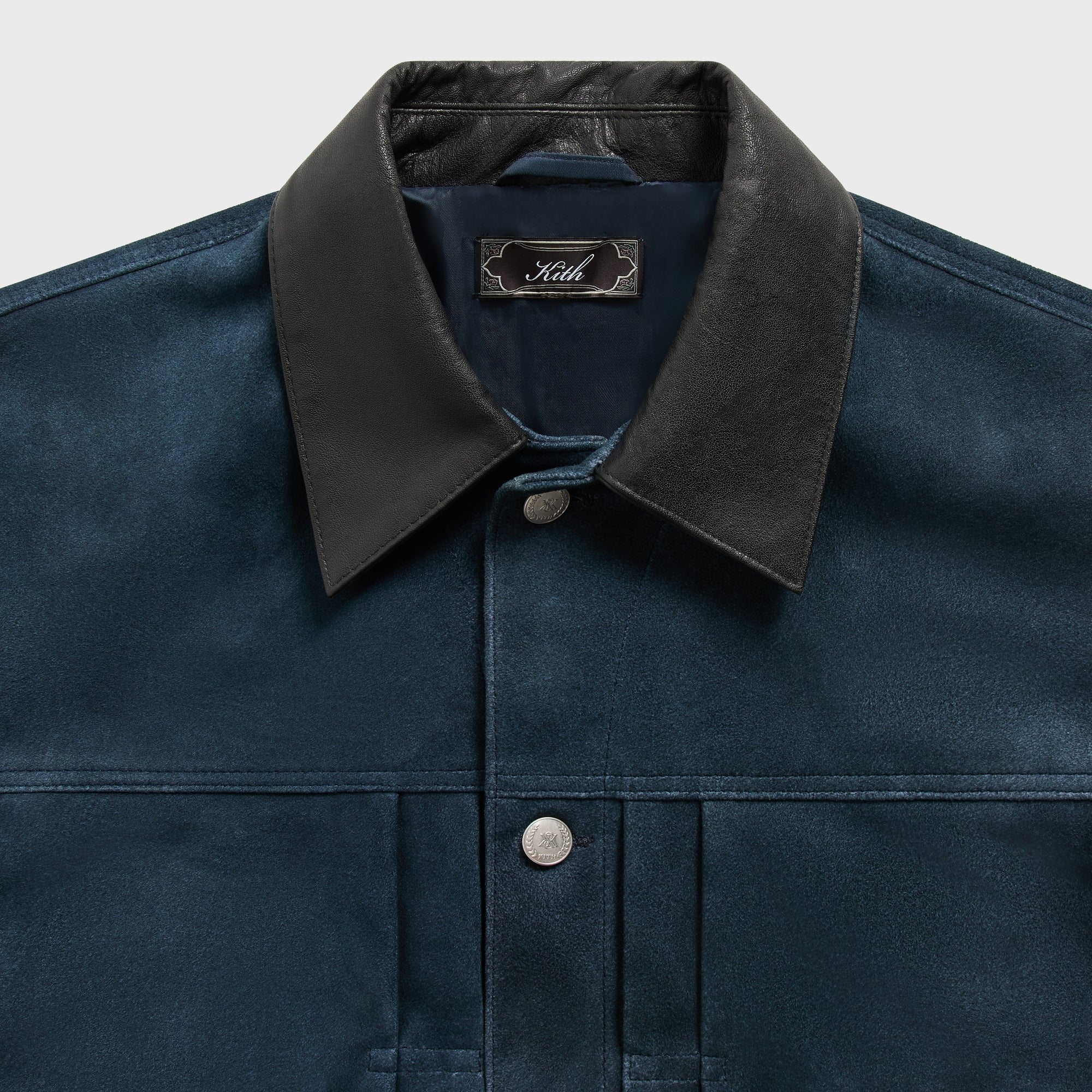 Kith Suede Alonzo Jacket - Blue Heron