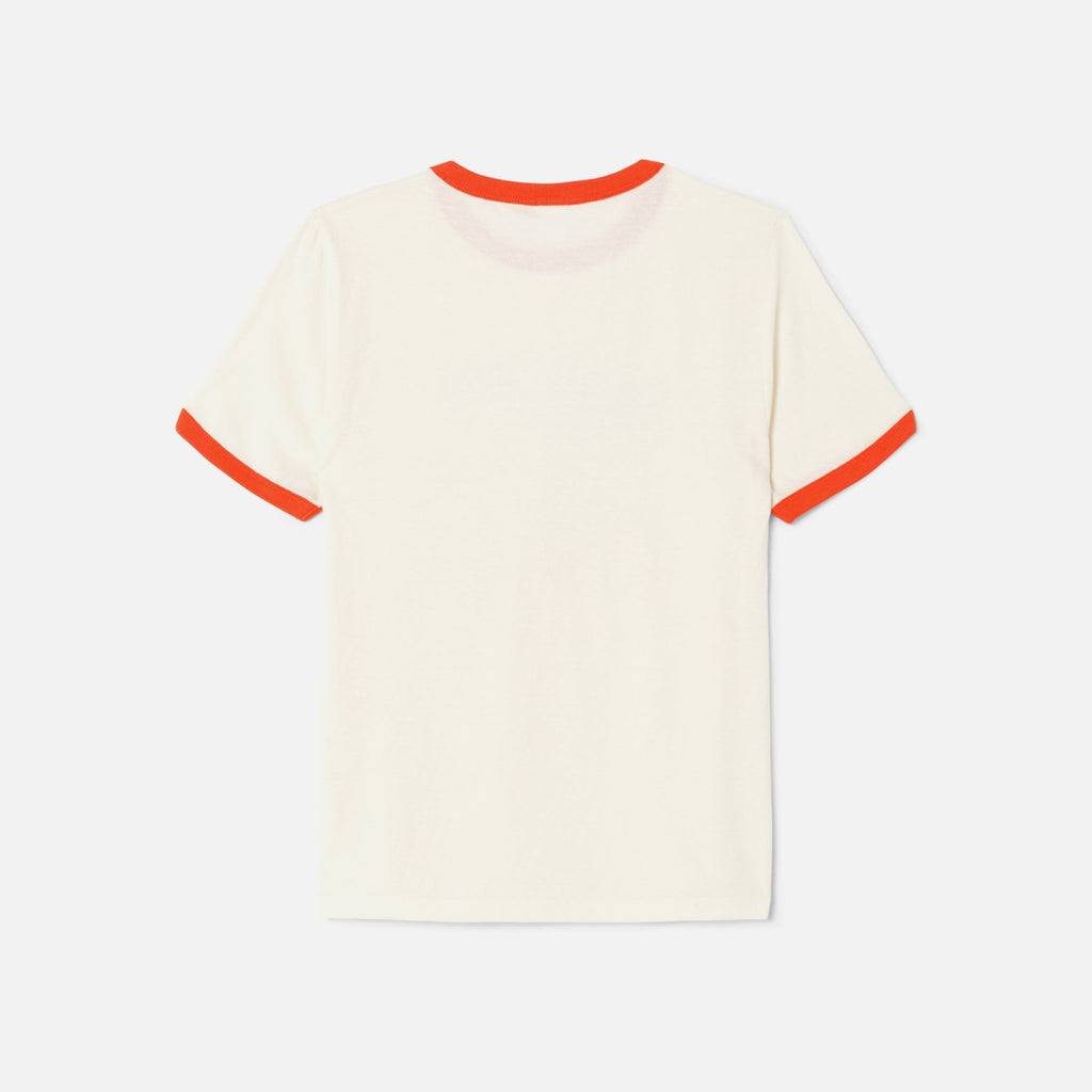 ReDone Ringer Tee Enjoy The Ride - Vintage Ivory