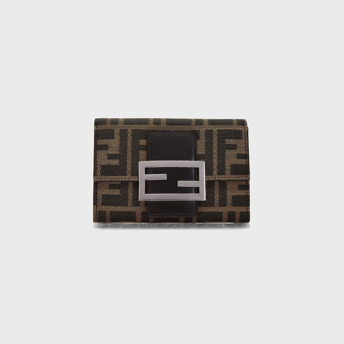 WGACA Fendi Zucca Compact Wallet - Brown