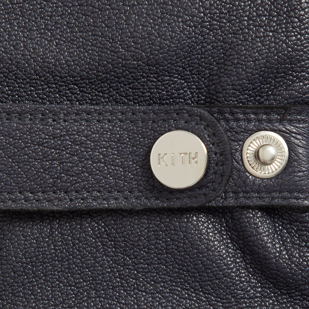 Kith Tumbled Leather Manhattan Gloves - Ink