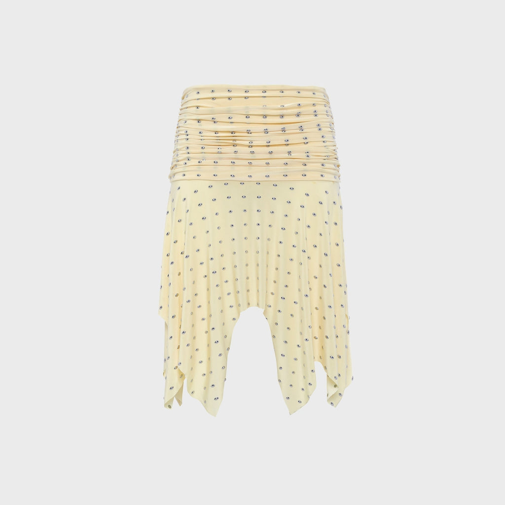 Siedres Sandor Asymmetric Jersey Midi Skirt - Yellow