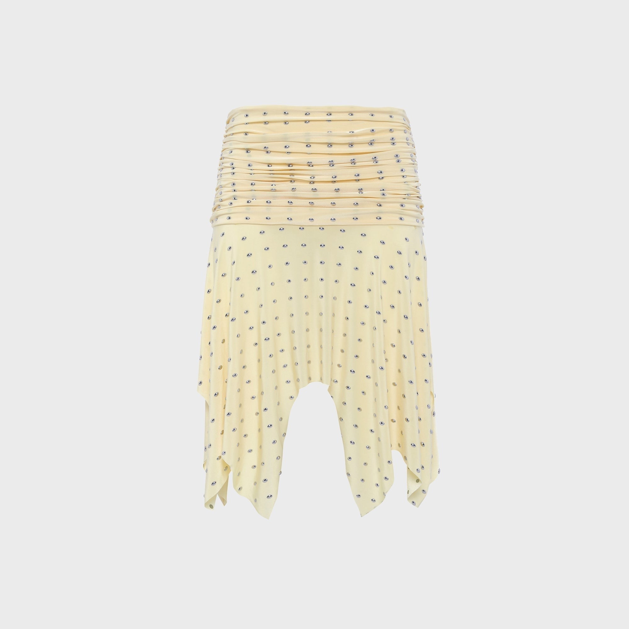 Siedres Sandor Asymmetric Jersey Midi Skirt - Yellow