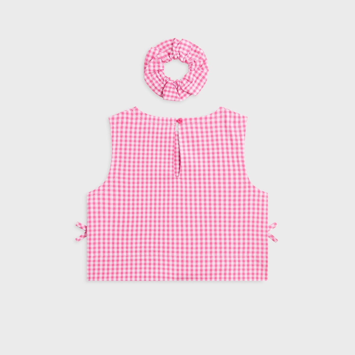 Kith Kids Gingham Cropped Tie Tank - Electra