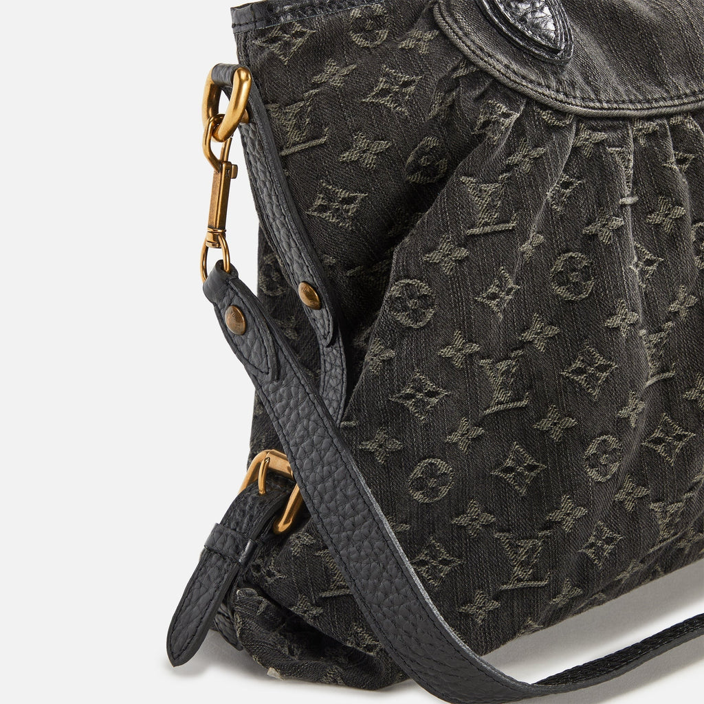 WGACA Louis Vuitton Denim Neocabby GM Bag - Black