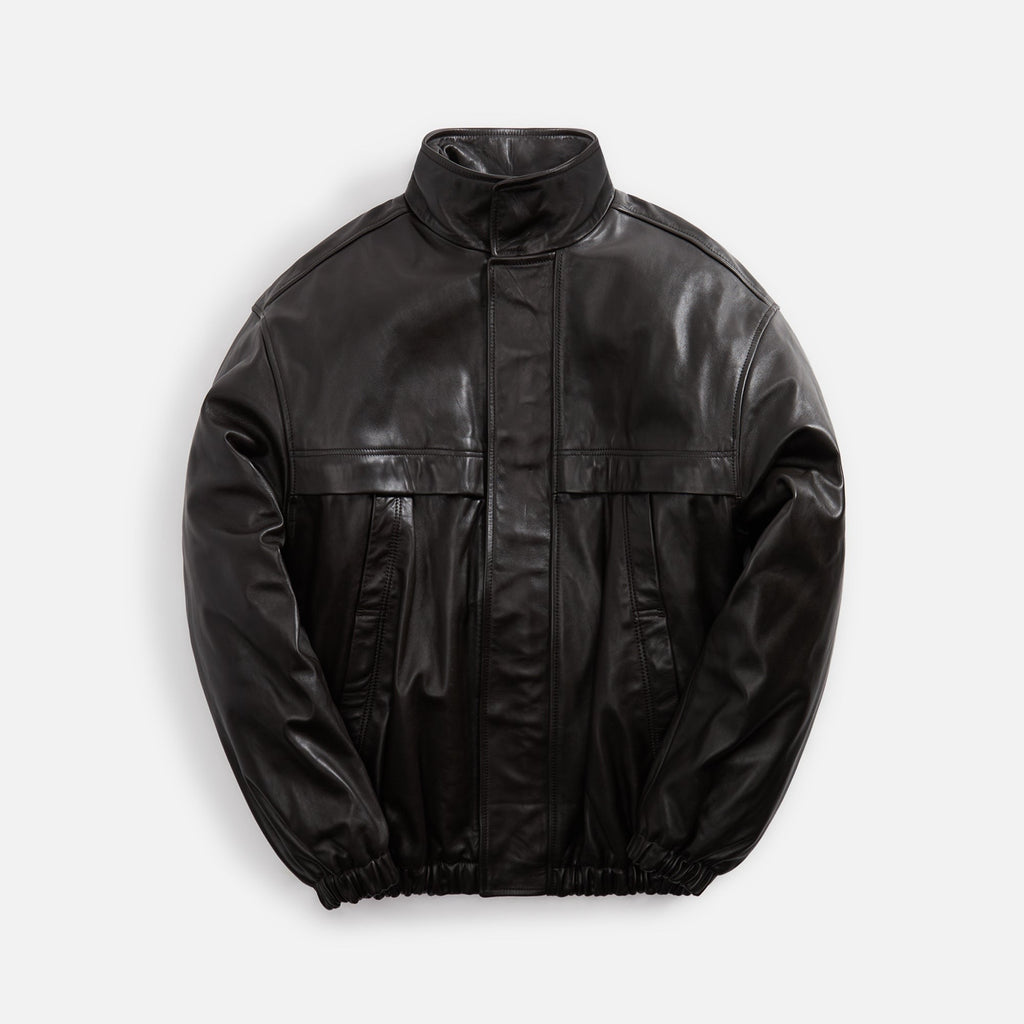 Lemaire Boxy Leather Blouson - Dark Chocolate