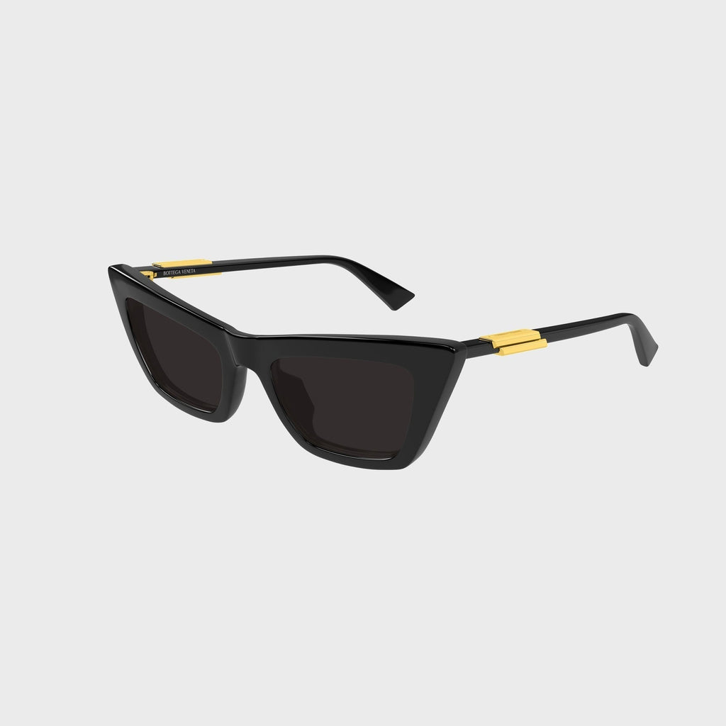 Bottega Veneta Snap Cat-Eye Sunglasses - Black / Grey
