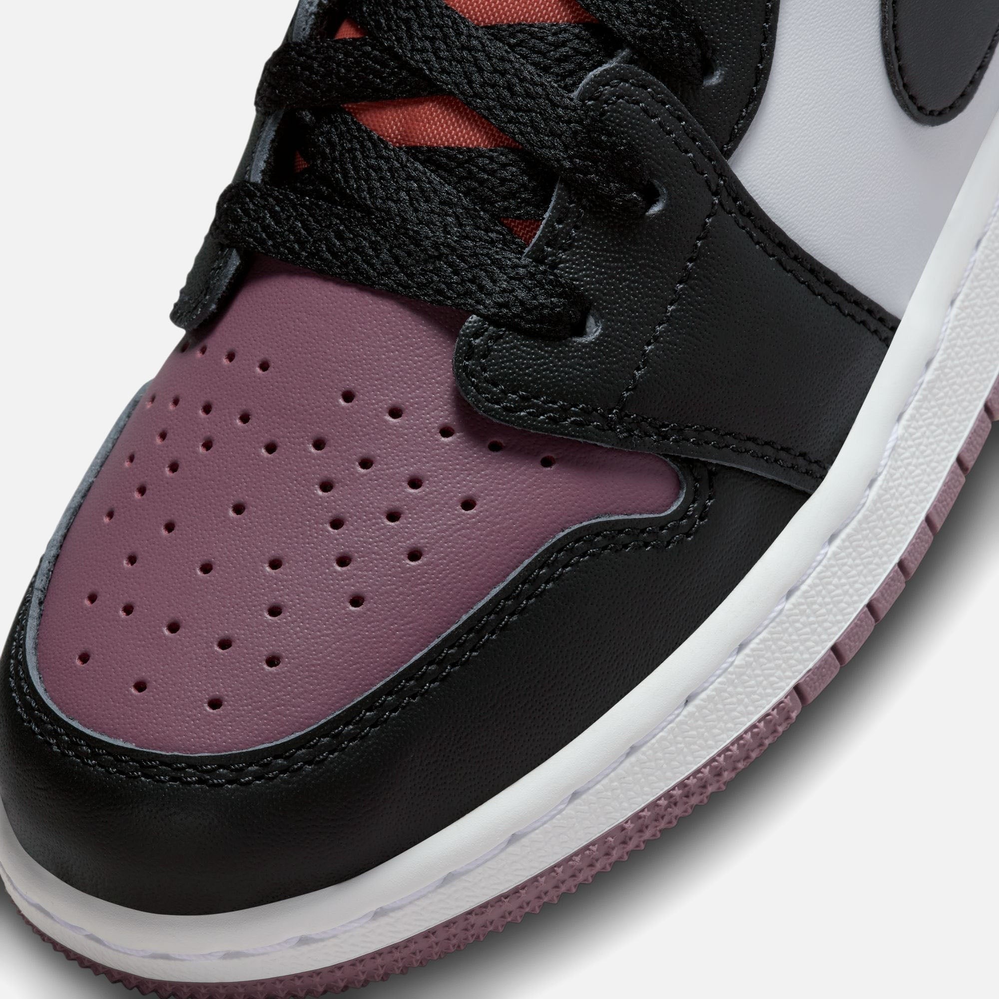 Jordan GS Air Jordan 1 Low Se - White / Black / Sky J / Orange