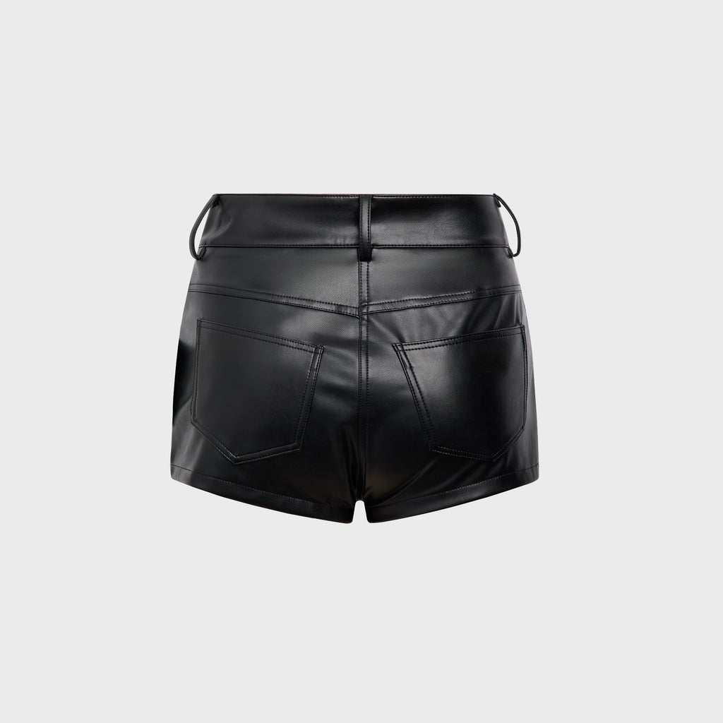 Norma Kamali High Waist Jean Short - Black