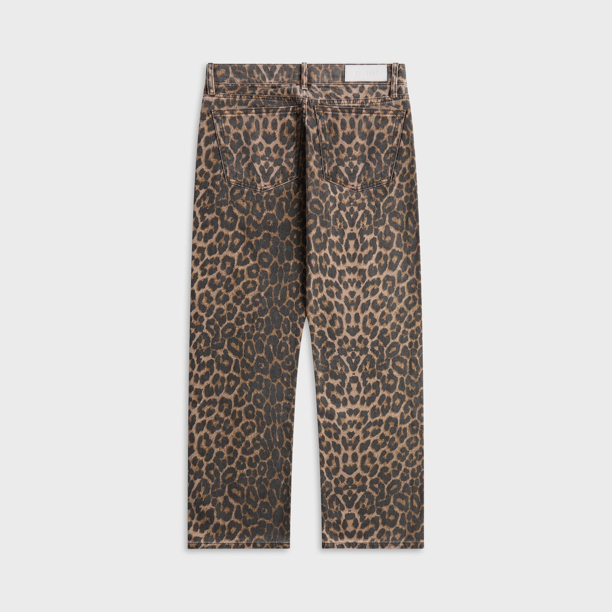 ReDone Mid Rise Blondie Crop Jean - Leopard