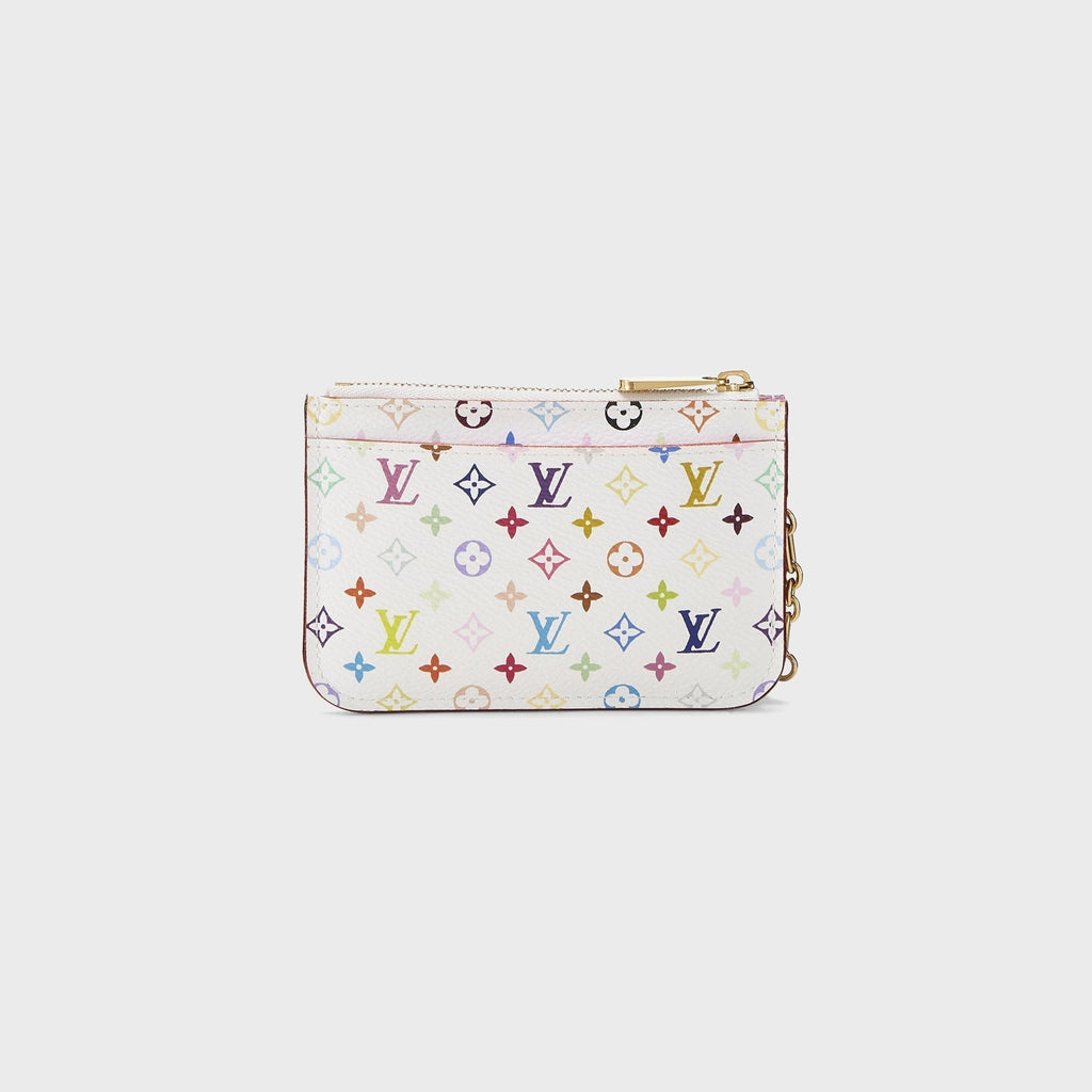 WGACA Louis Vuittion Pochette Cles Key Pouch - White / Multi