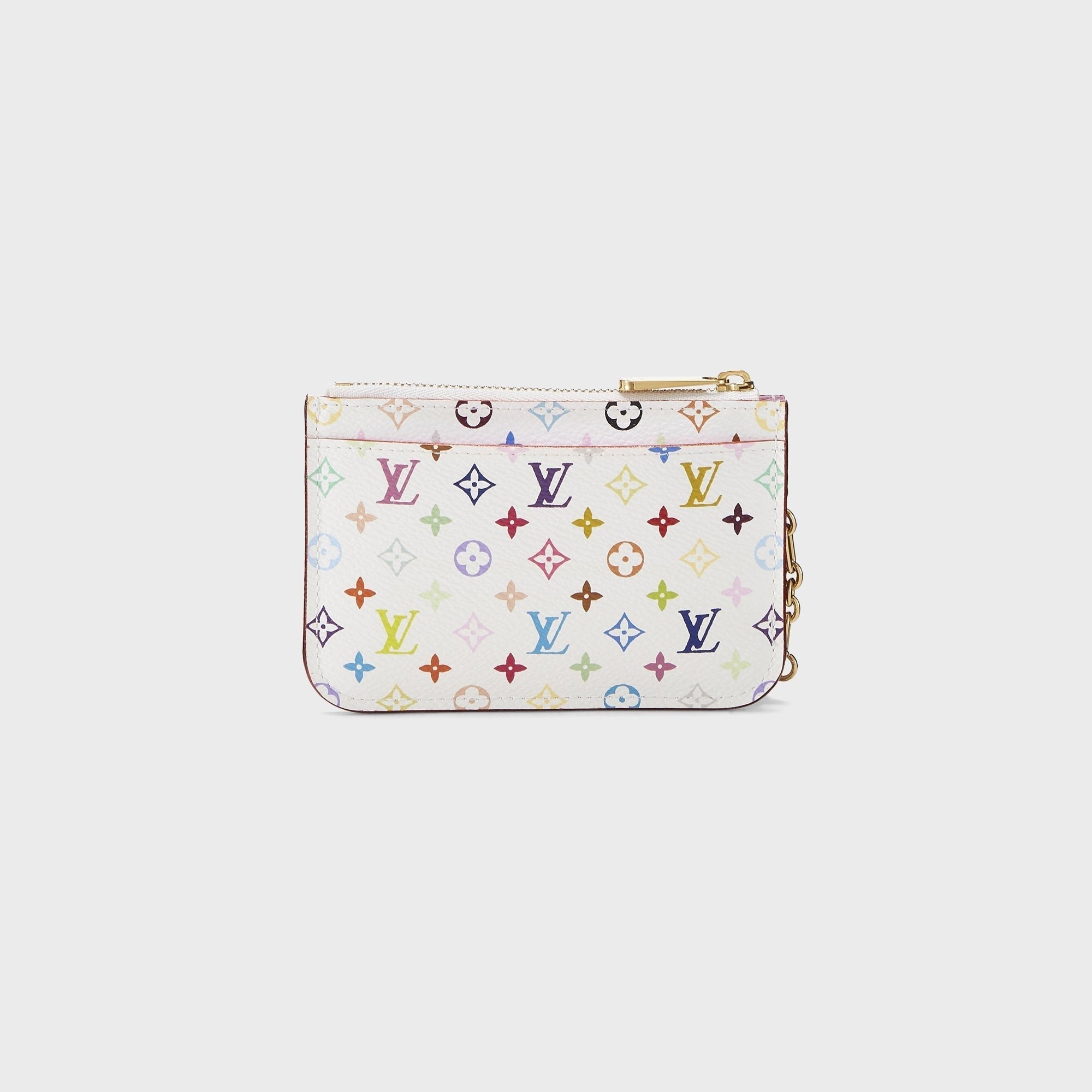 WGACA Louis Vuittion Pochette Cles Key Pouch - White / Multi