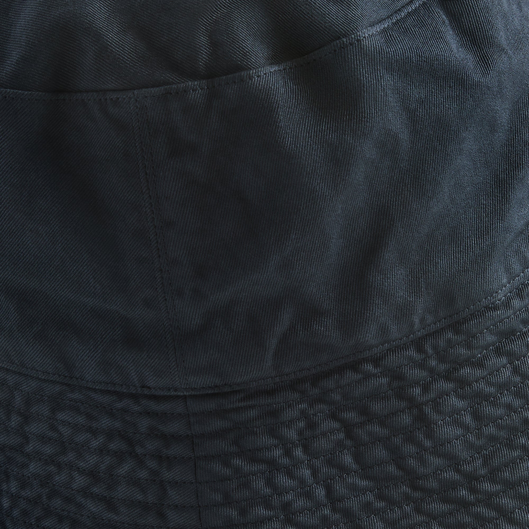 Auralee Garment-Dyed Finx Chino Bucket Hat - Navy
