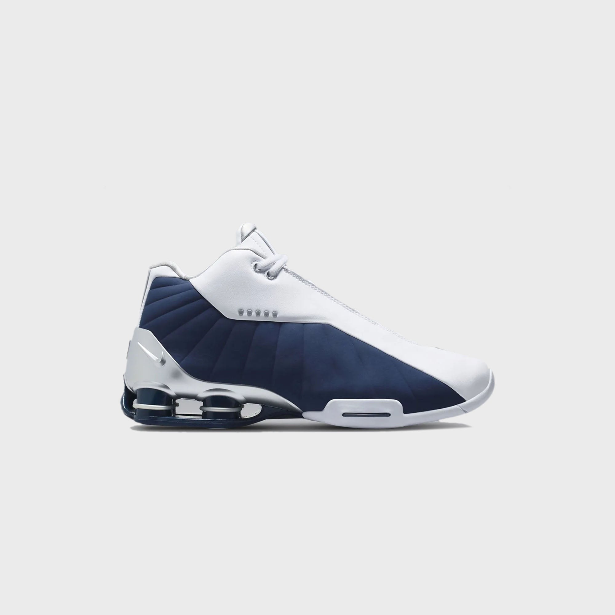 Nike Shox BB4 - White / Midnight Navy / Metallic Silver