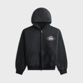 Rhude Racing Crest Zip-Up Hoodie - Vintage Black / Navy
