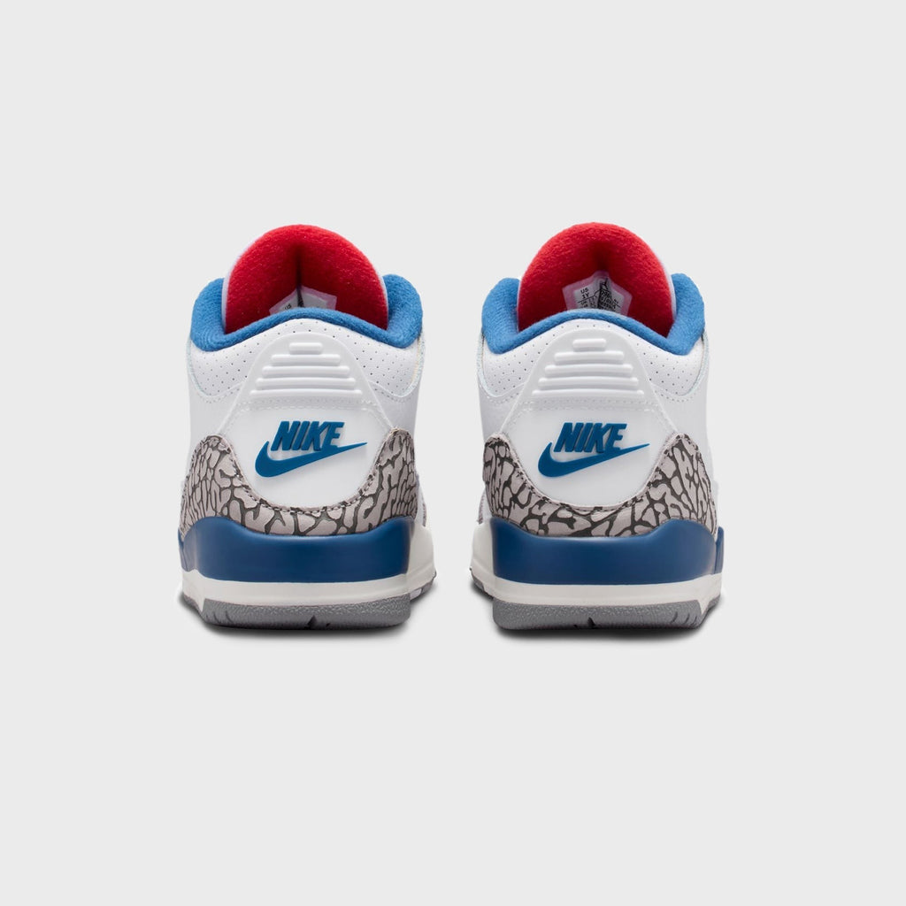 Jordan PS Jordan 3 Retro - White / True Blue / Cement Grey / Fire Red