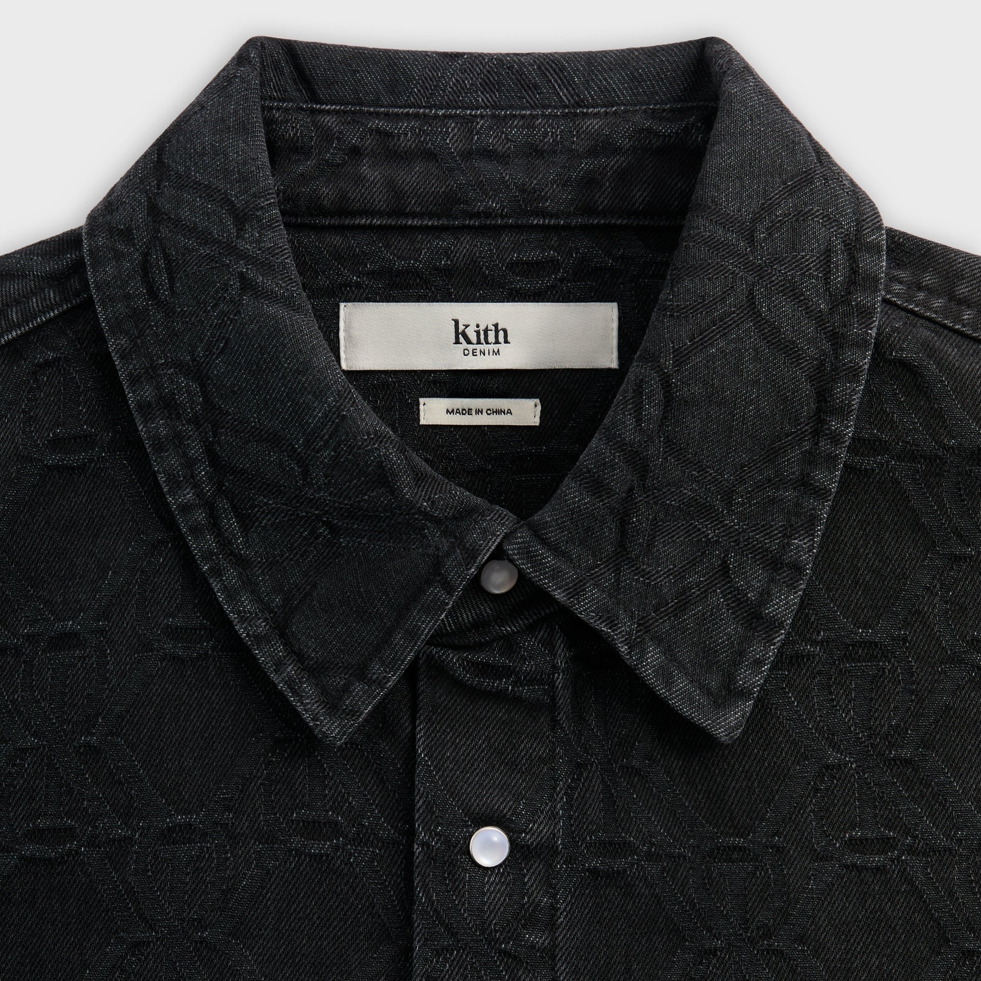 Kith Jacquard Crest Apollo Shirt - Black