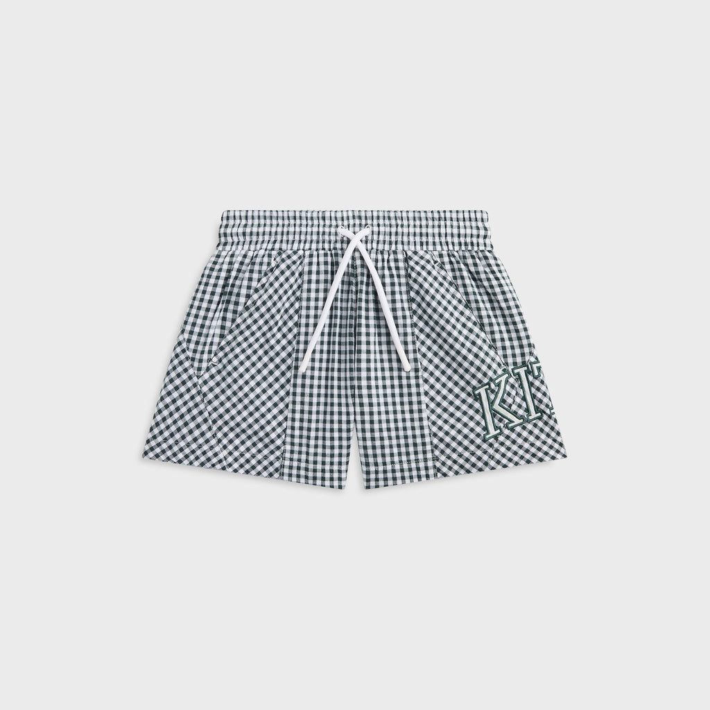 Kith Kids Blocked Gingham Curtis Short - Stadium
