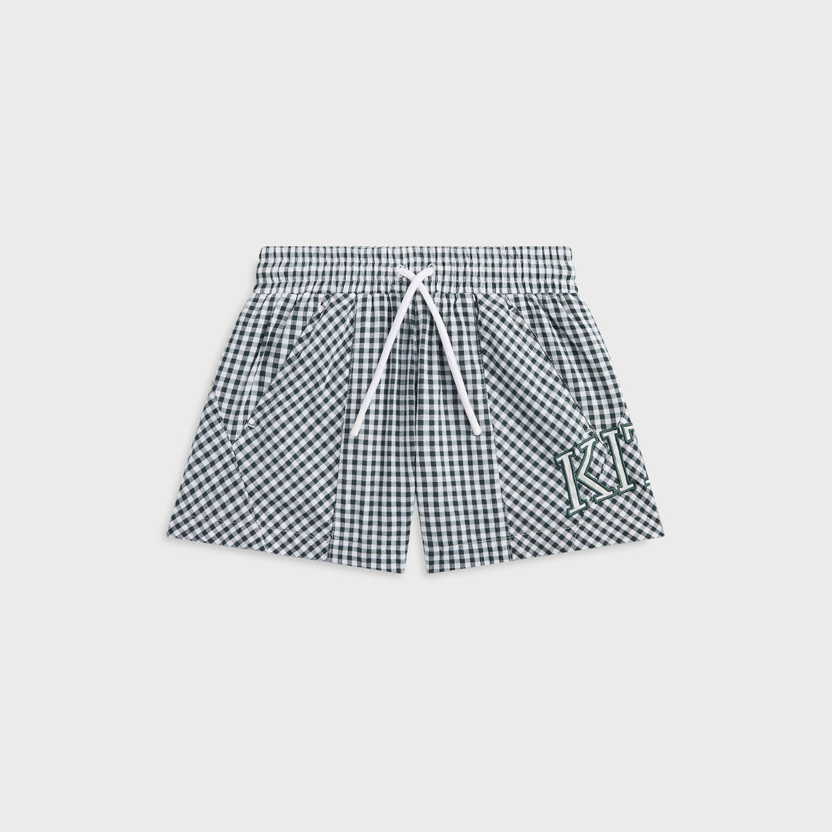 Kith Kids Blocked Gingham Curtis Short - Stadium