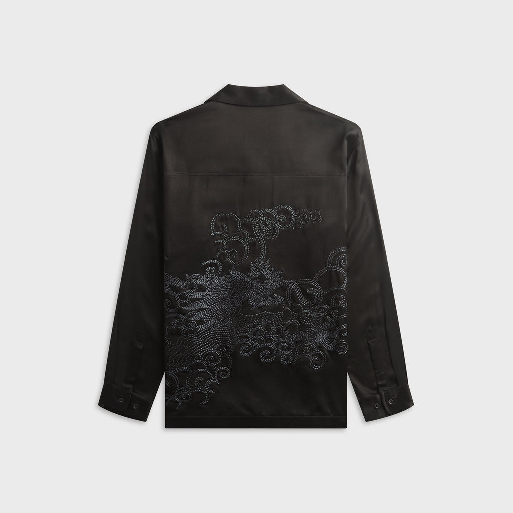 Maharishi 7365 Ascending Dragon Cupro Shirt - Black