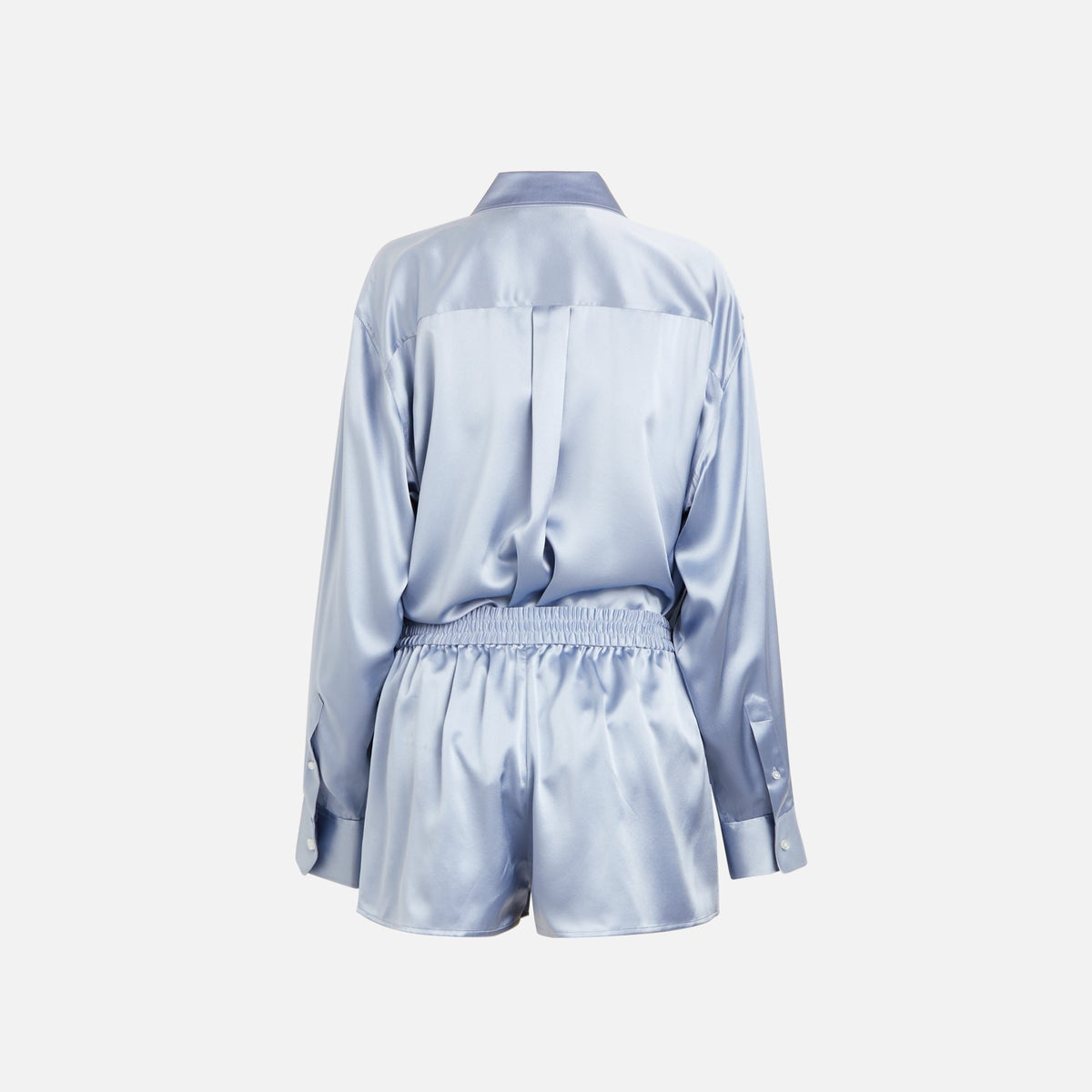 Alexander Wang Button Up Boxer Short Romper - Dark Iris