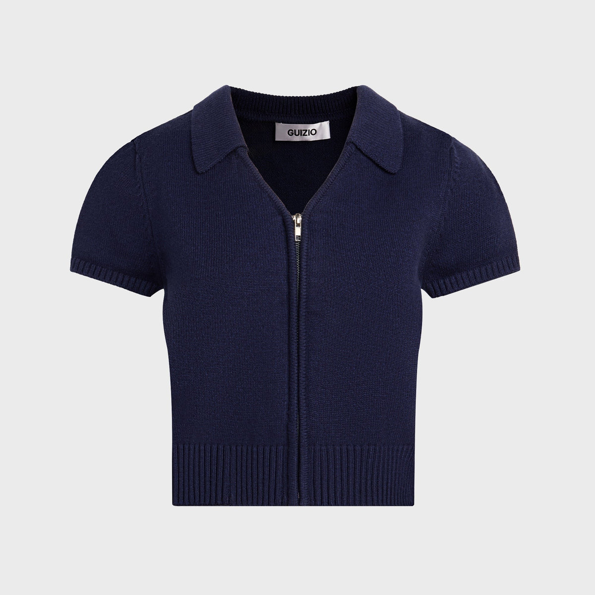 GUIZIO Calesia Zip Up Top - Navy