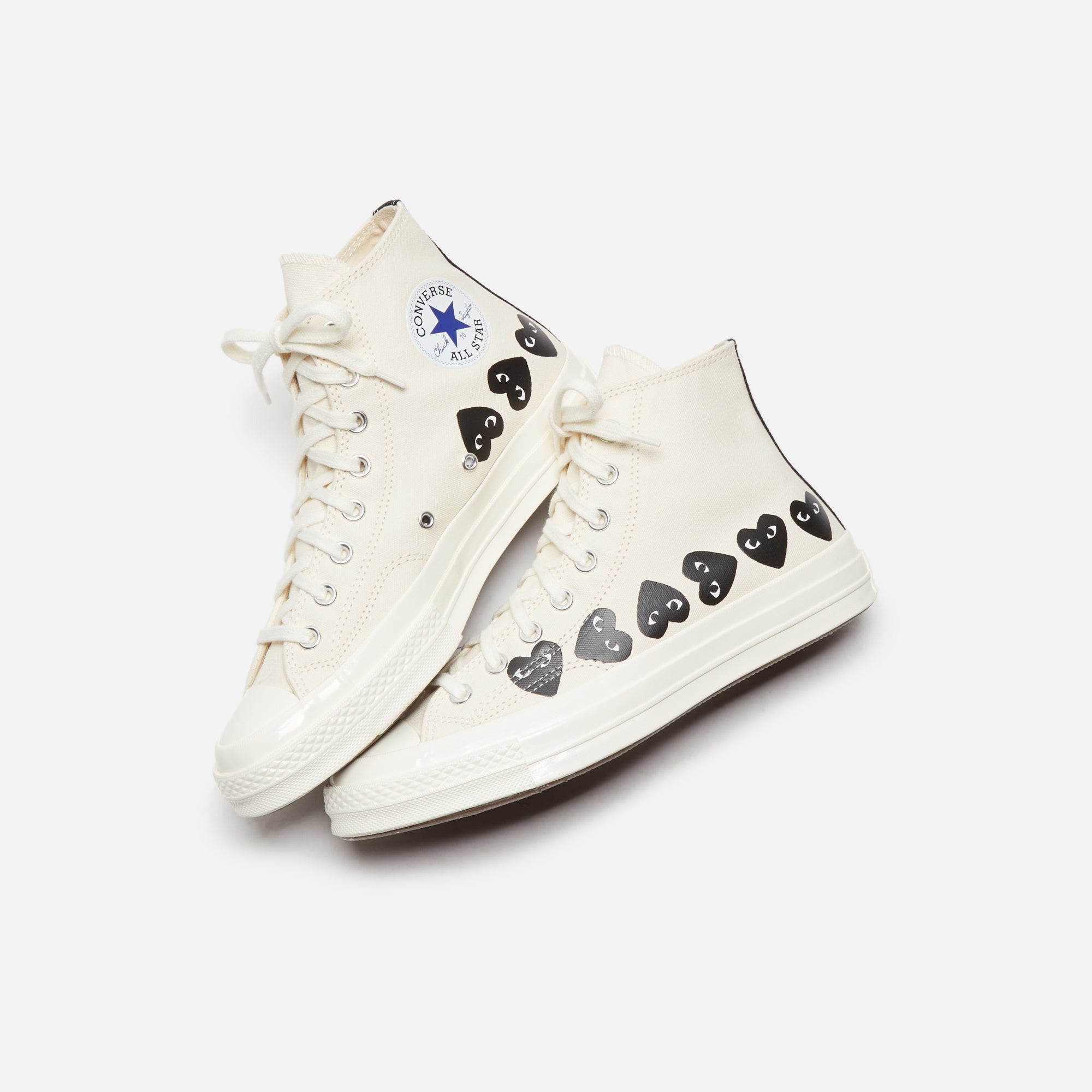 Comme Des Garçons Play x Converse Multi Heart High Top - Beige / Black
