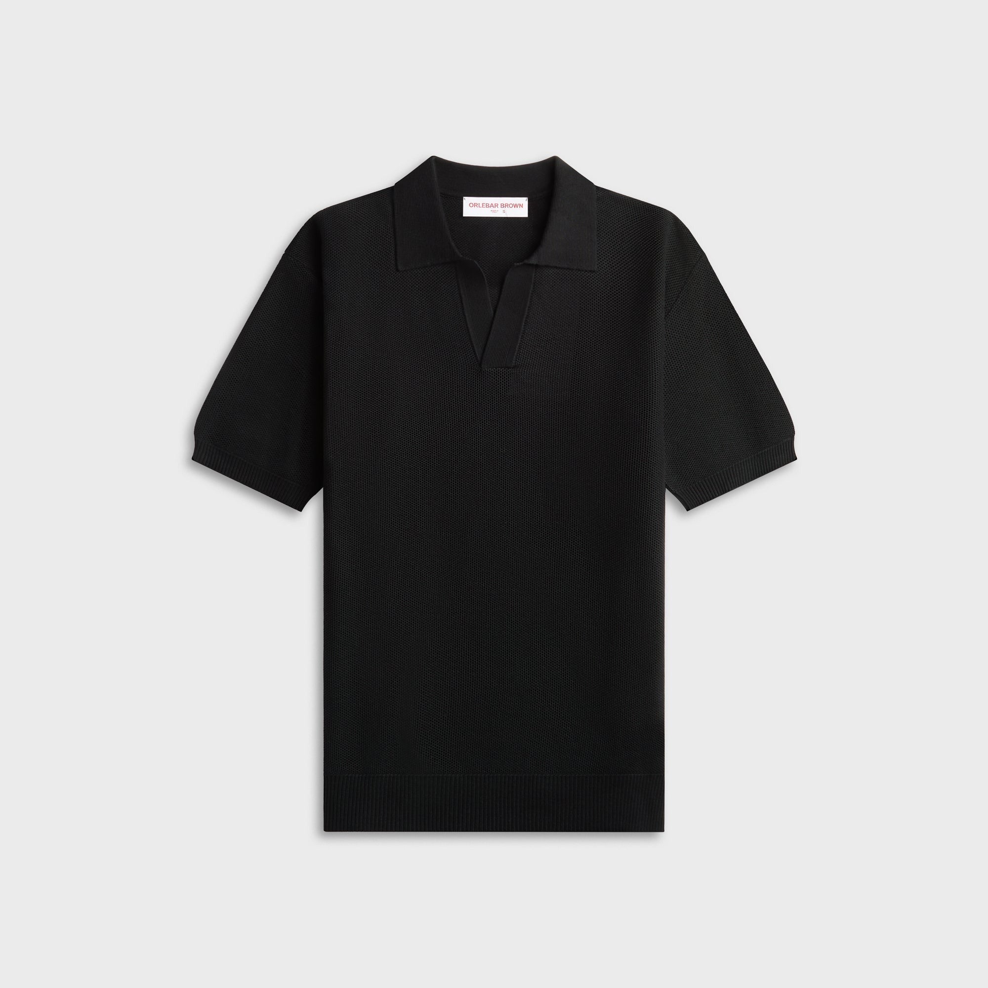 Orlebar Brown Horton Pique Mercerised Cotton Polo Shirt - Black