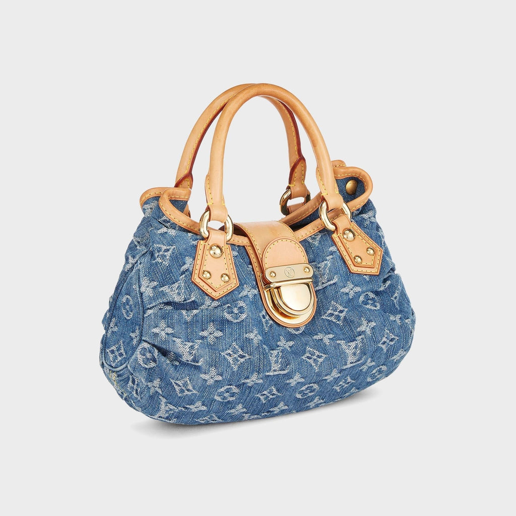 WGACA Louis Vuitton Monogram Denim Pleaty Handbag - Denim
