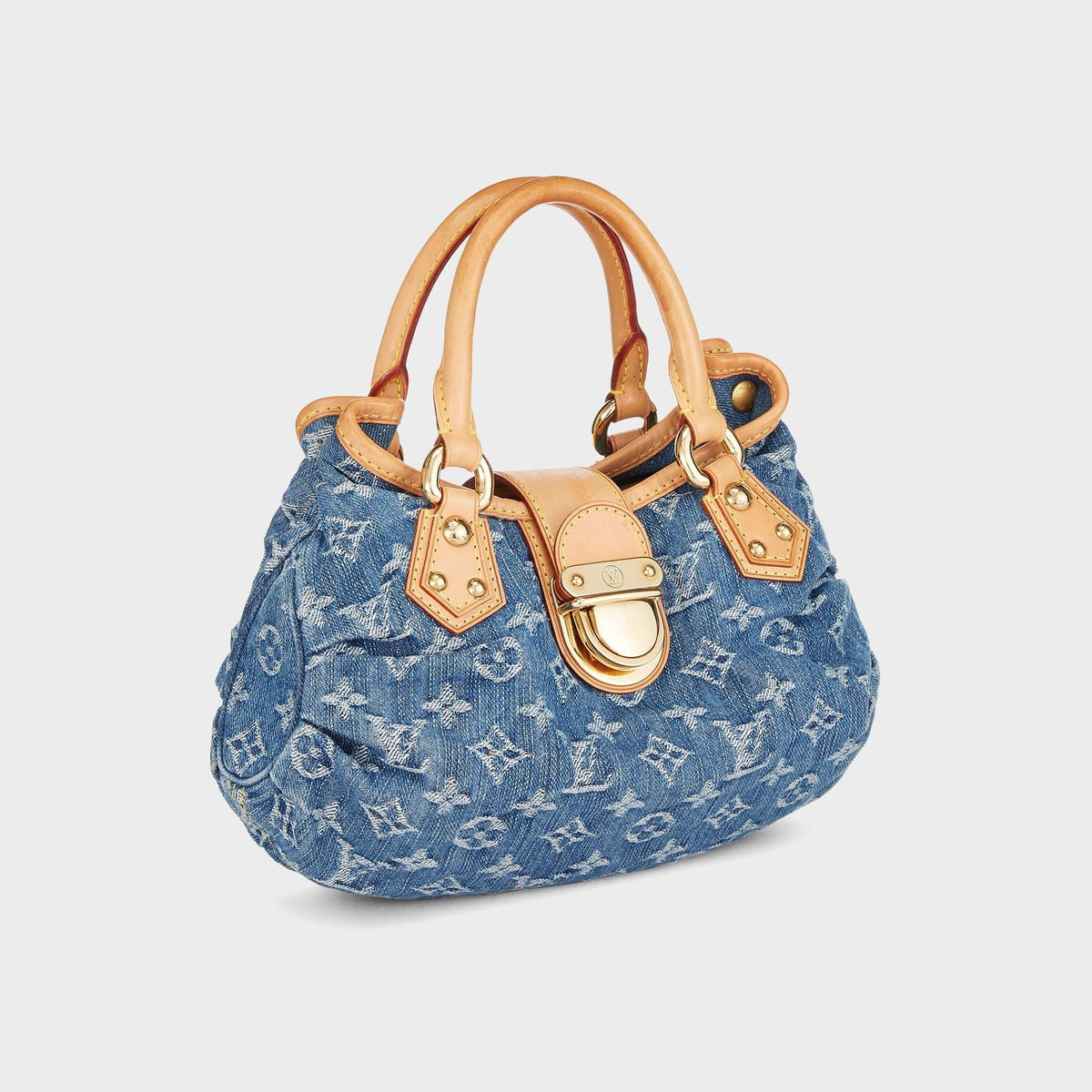 WGACA Louis Vuitton Monogram Denim Pleaty Handbag - Denim