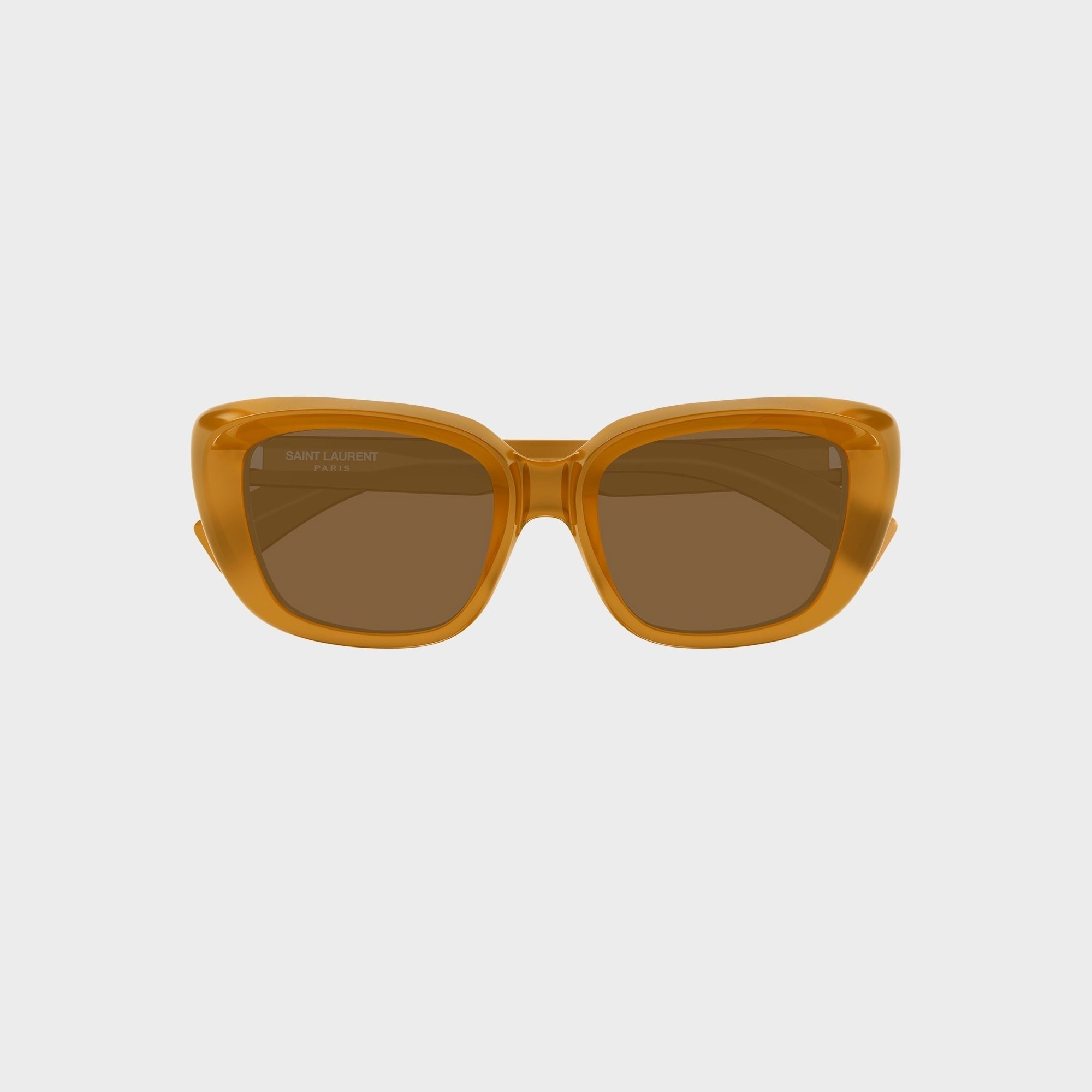 Saint Laurent Recycled Acetate Sunglasses - Yellow / Brown