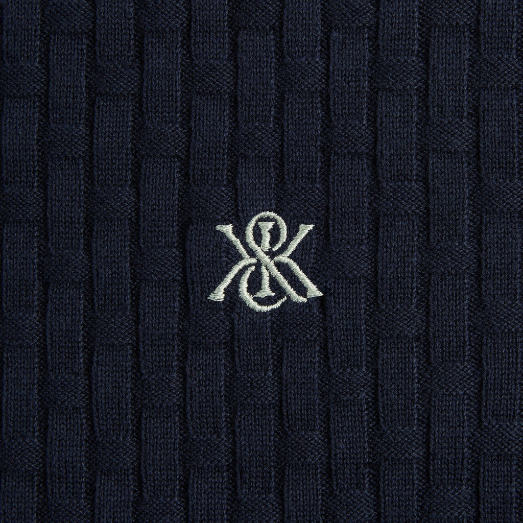 Kith Basketweave Tilden Crewneck - Nocturnal