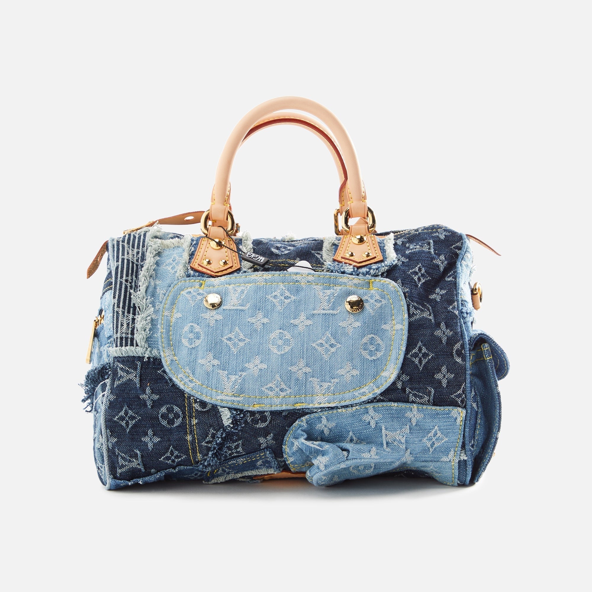 WGACA Louis Vuitton Denim Patchwork Speedy - Blue