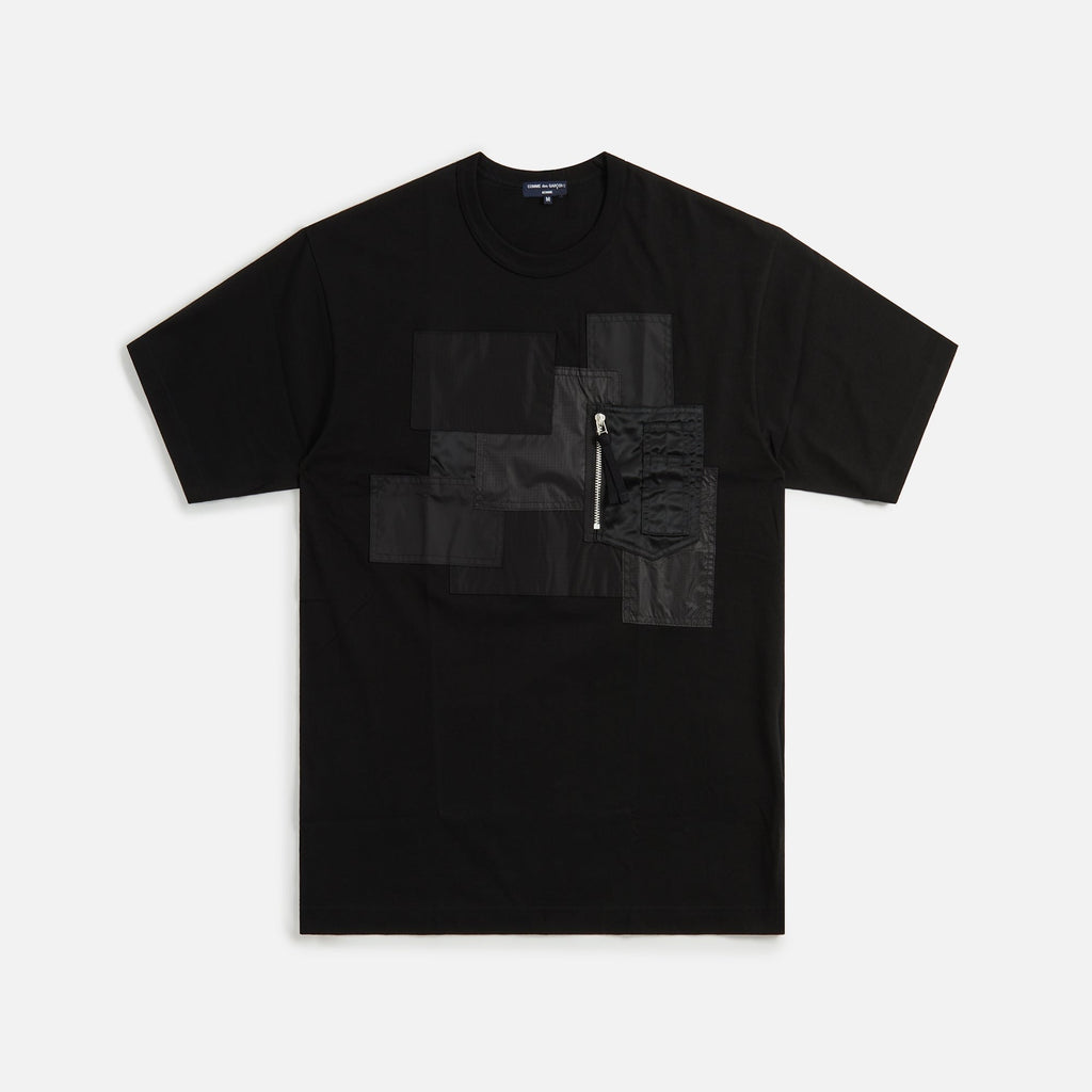 CDG Homme Patchwork Tee - Black