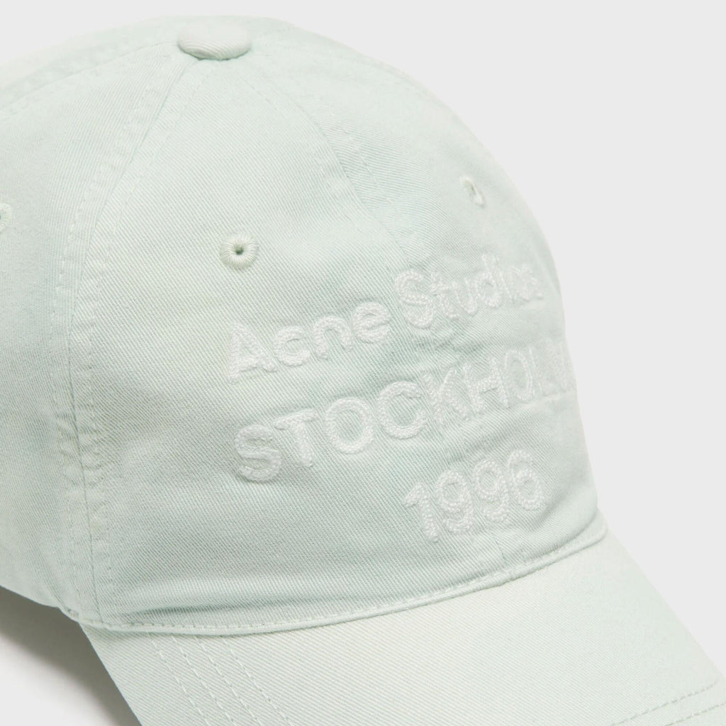 Acne Studios Washed Logo Baseball Cap - Oyster Grey