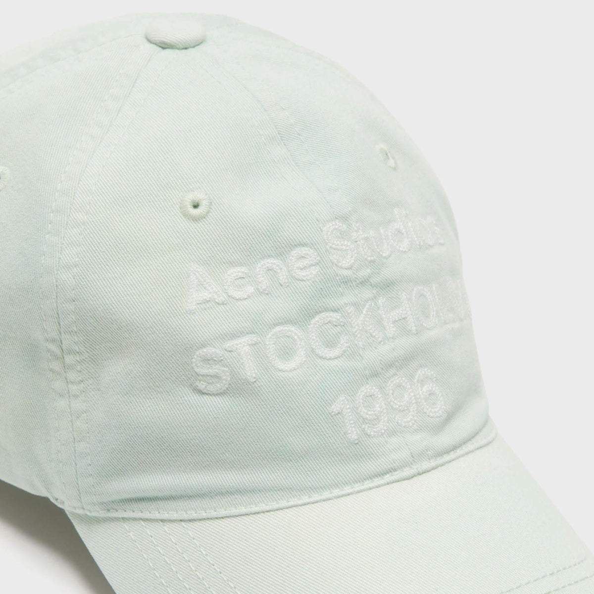 Acne Studios Washed Logo Baseball Cap - Oyster Grey