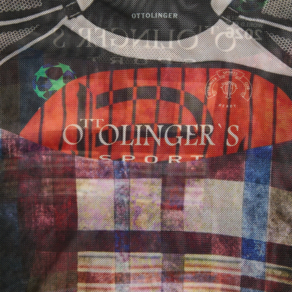 Ottolinger Mesh Hybrid Longsleeve Tee - Racing Plaid
