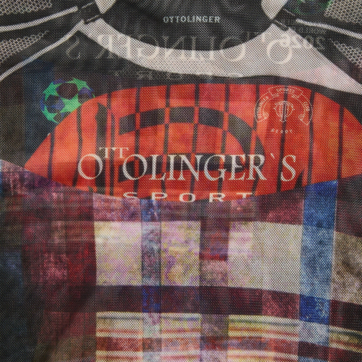 Ottolinger Mesh Hybrid Longsleeve Tee - Racing Plaid