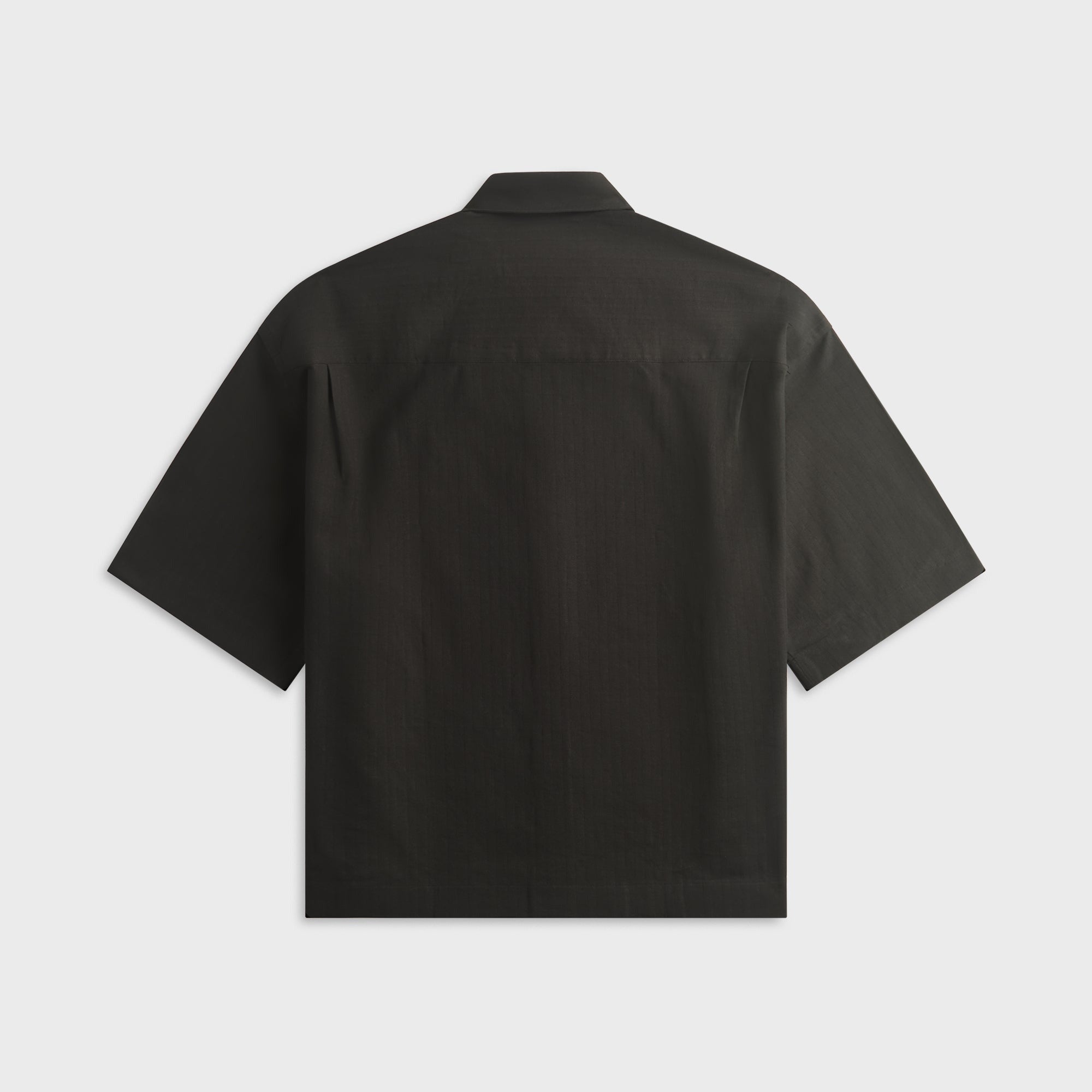 Studio Nicholson Sanko Matelasse Short Sleeve Shirt - Black
