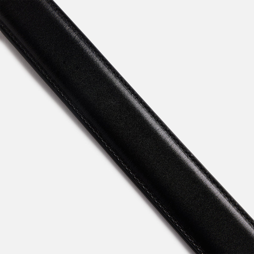 Anderson's Stitched Trimmed Semi Formal Leather Belt - Black