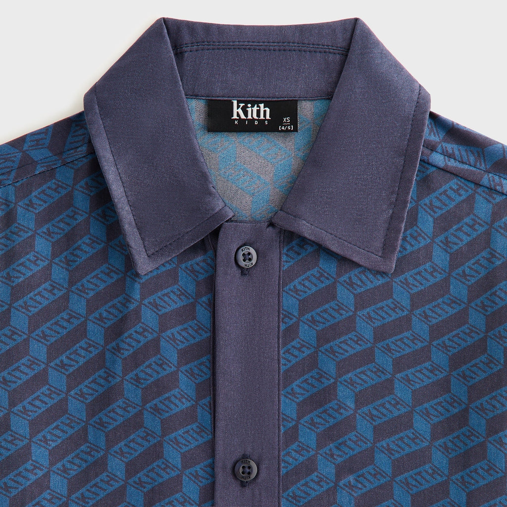 Kith Kids Monogram Bennet Camp Shirt - Nocturnal