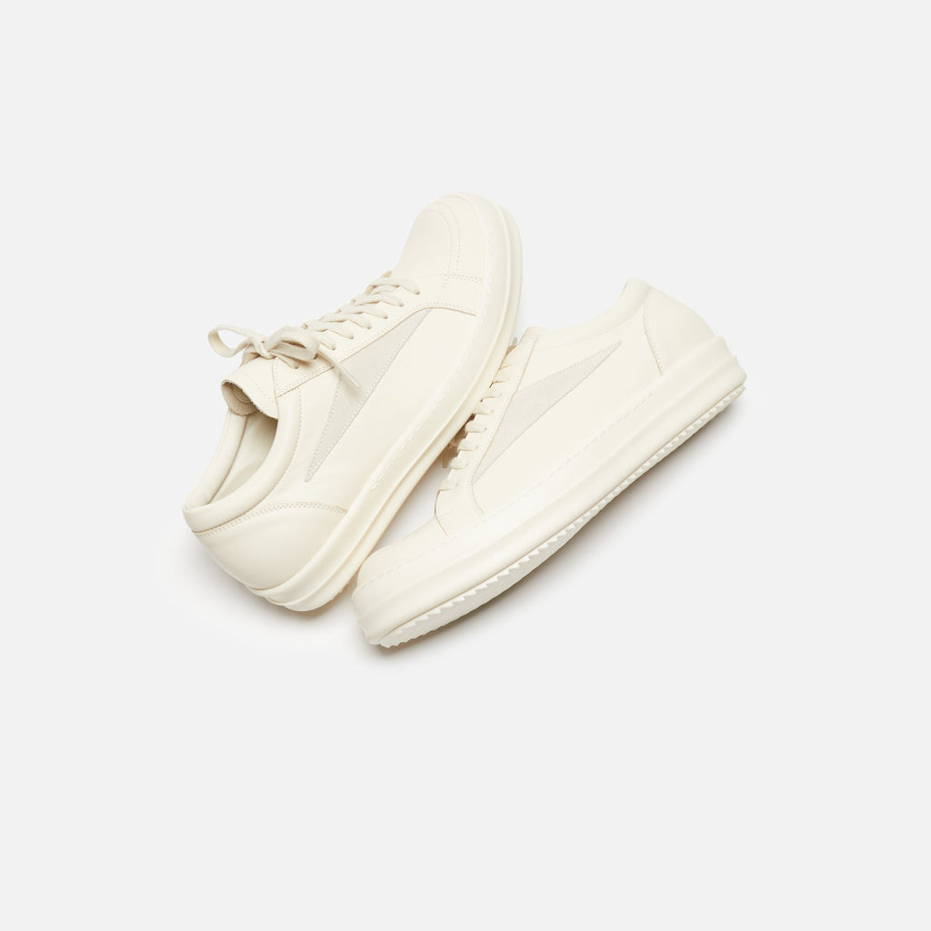Rick Owens Scarpe Pelle Vintage Sneakers - Milk / Milk / Milk