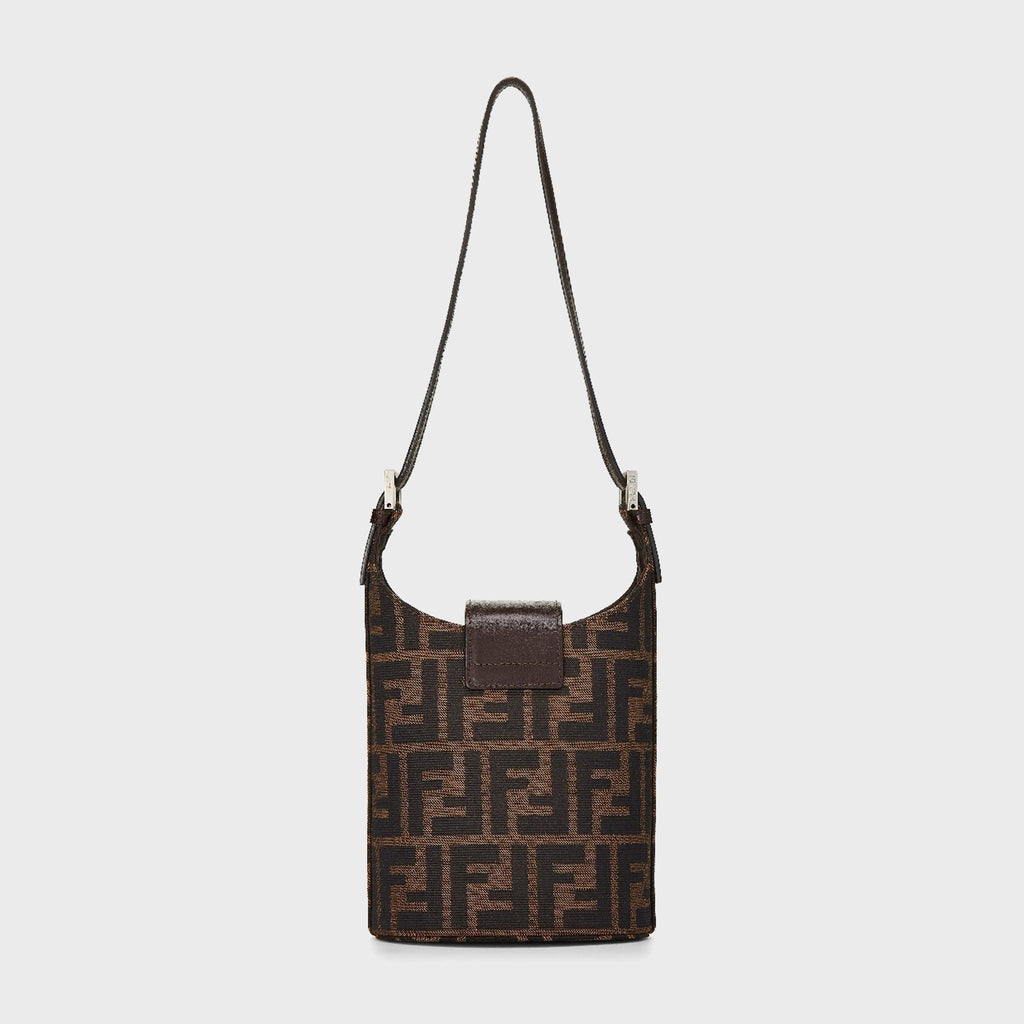 WGACA Fendi Zucca Bucket Mini Bag - Brown