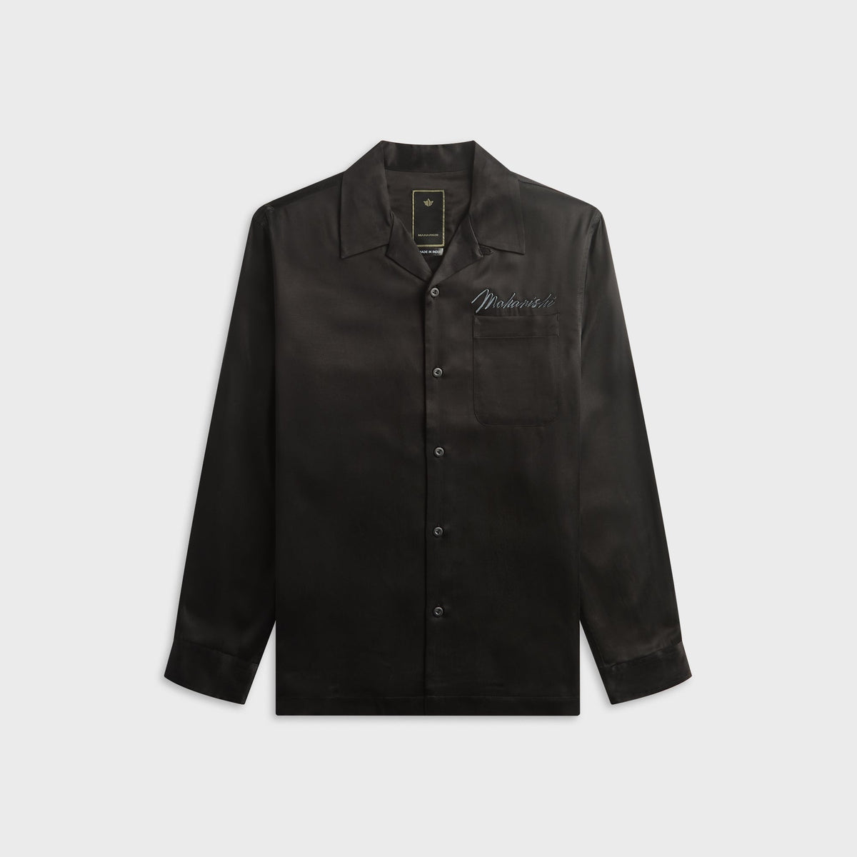 Maharishi 7365 Ascending Dragon Cupro Shirt - Black