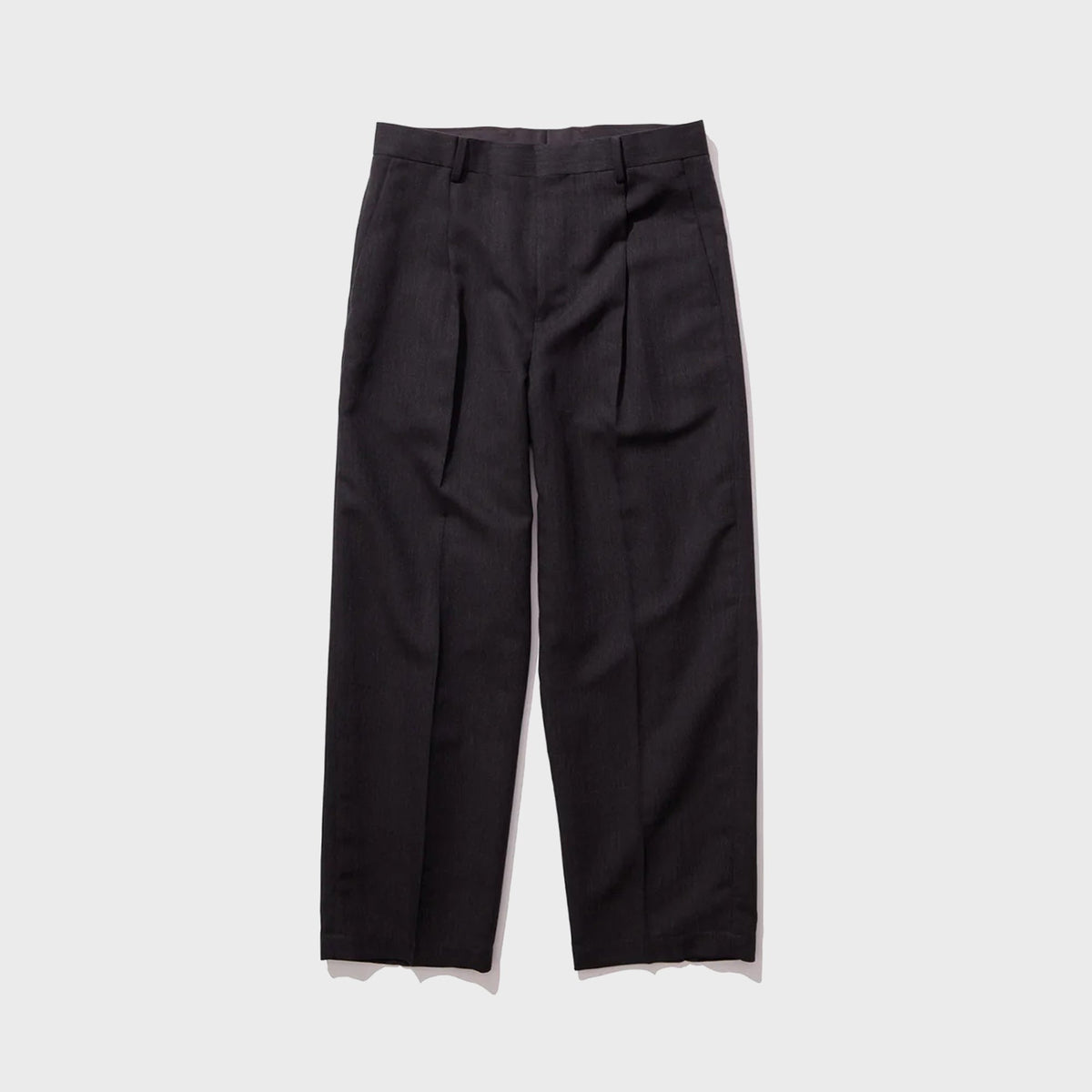 ATON Twist Wool Linen Standard Pant - Charcoal