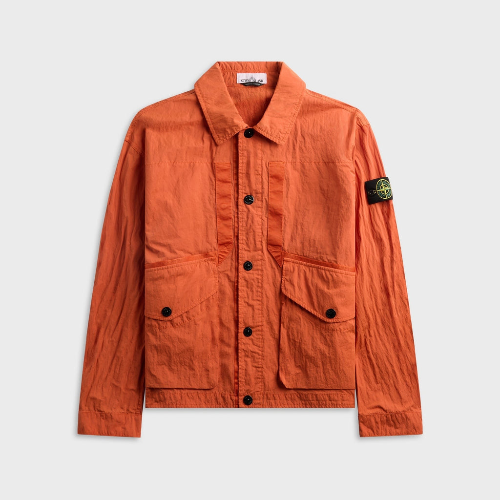 Stone Island Warp Rib Nylon-TC Coach Jacket - Burnt Orange